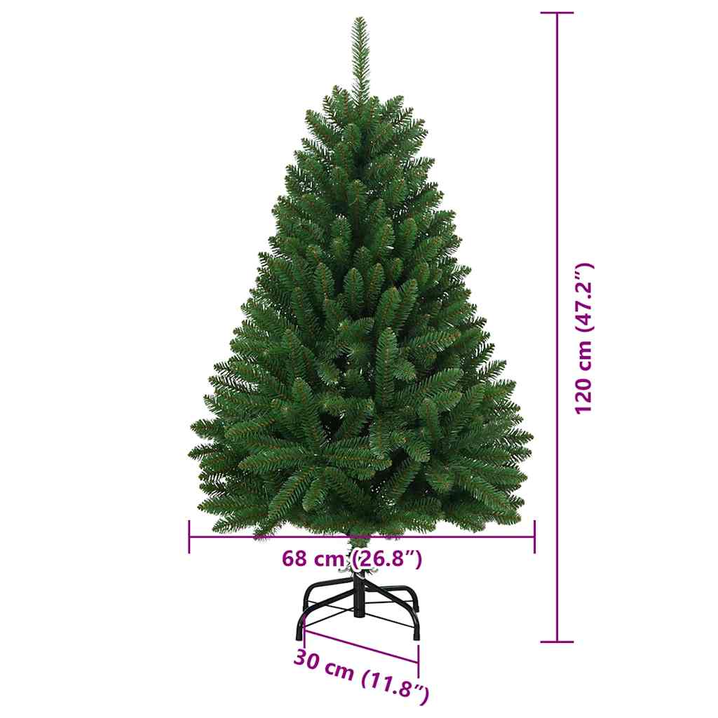 Künstlicher Weihnachtsbaum 120 cm 150 LEDs Warmes Weiß Grün