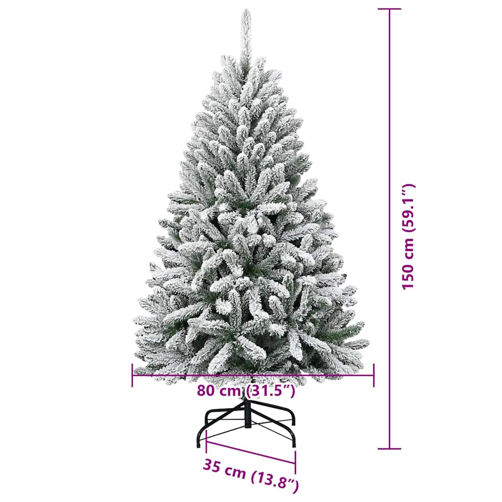 Künstlicher Weihnachtsbaum 150 cm 150 LEDs Warmes Weiß