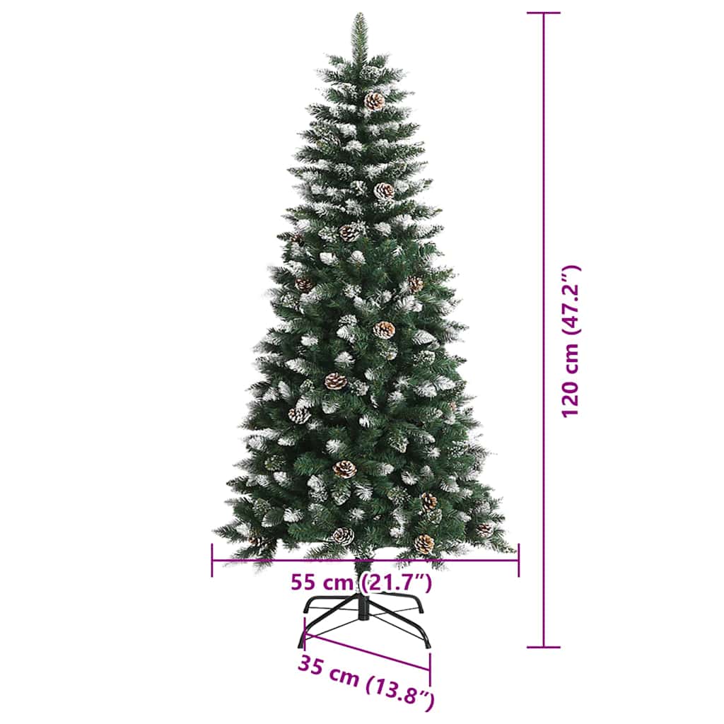 Künstlicher Weihnachtsbaum Grün 120 cm PVC, Plastik und Stahl