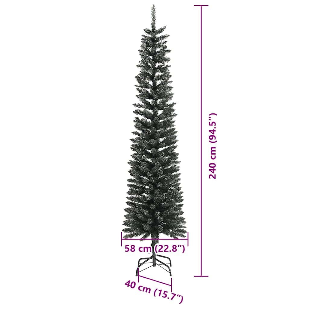 Künstlicher Weihnachtsbaum mit 300 LEDs mit Ständer Grün 240 cm
