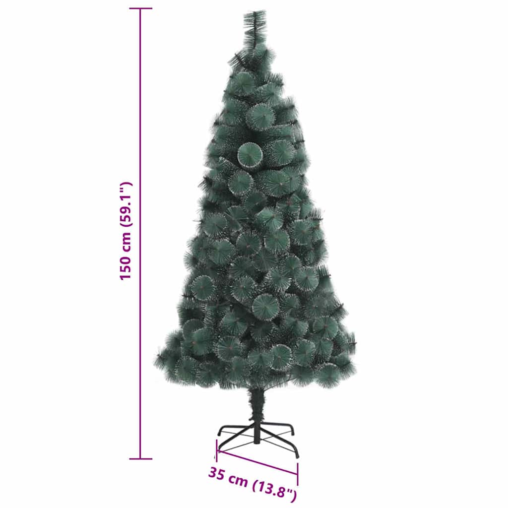 Künstlicher vorbeleuchteter Weihnachtsbaum mit Kugelset 150 cm