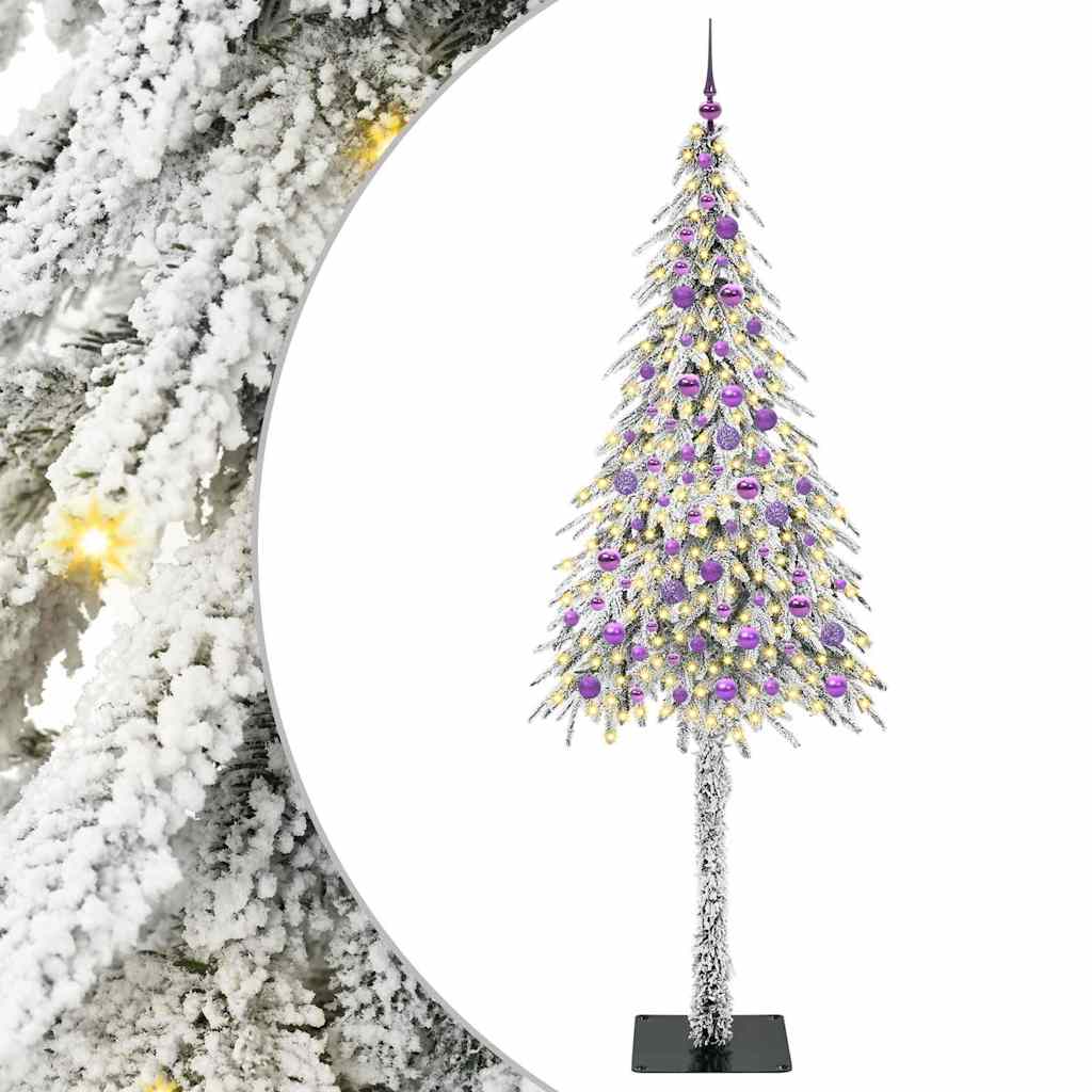 Weihnachtsbaum mit 300 LEDs Weiß 210 cm PE und Stahl
