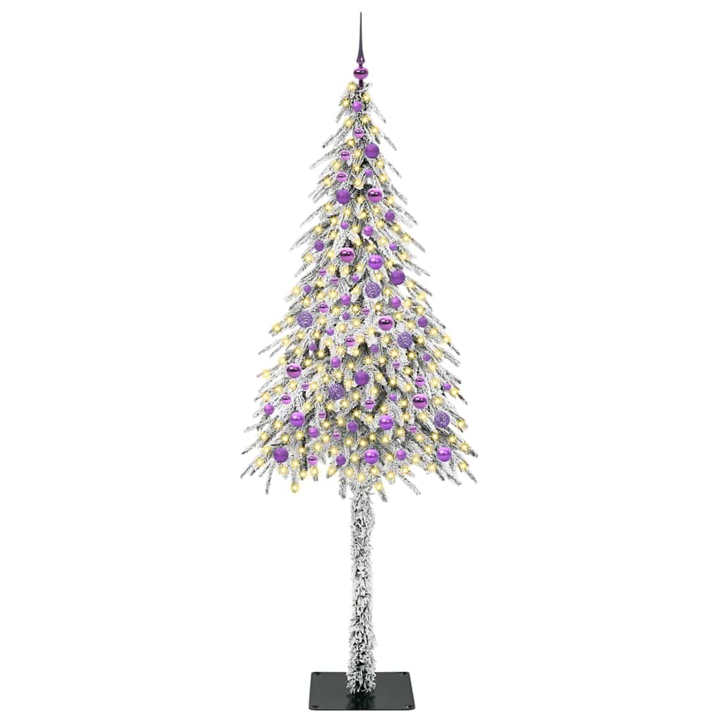 Weihnachtsbaum mit 300 LEDs Weiß 210 cm PE und Stahl
