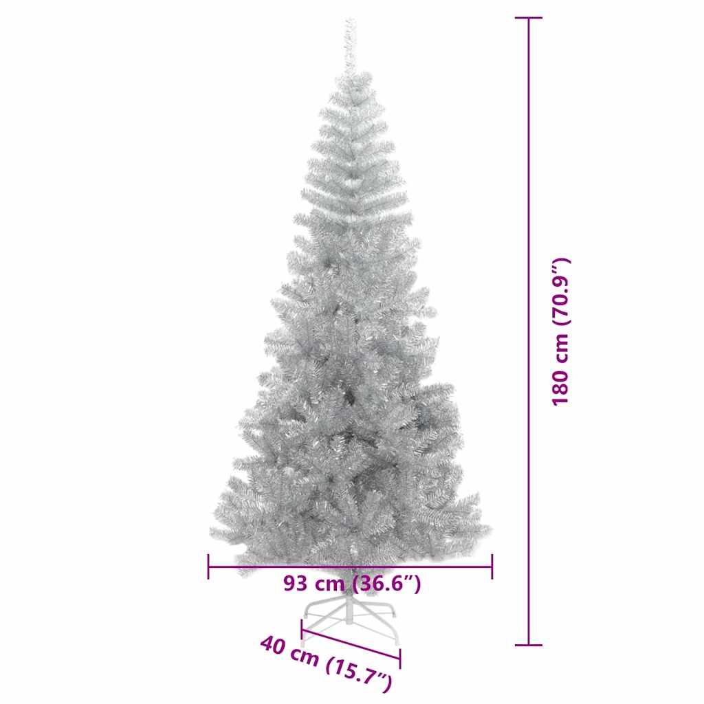 Künstliche Weihnachtsbäume Silber 180 cm PET