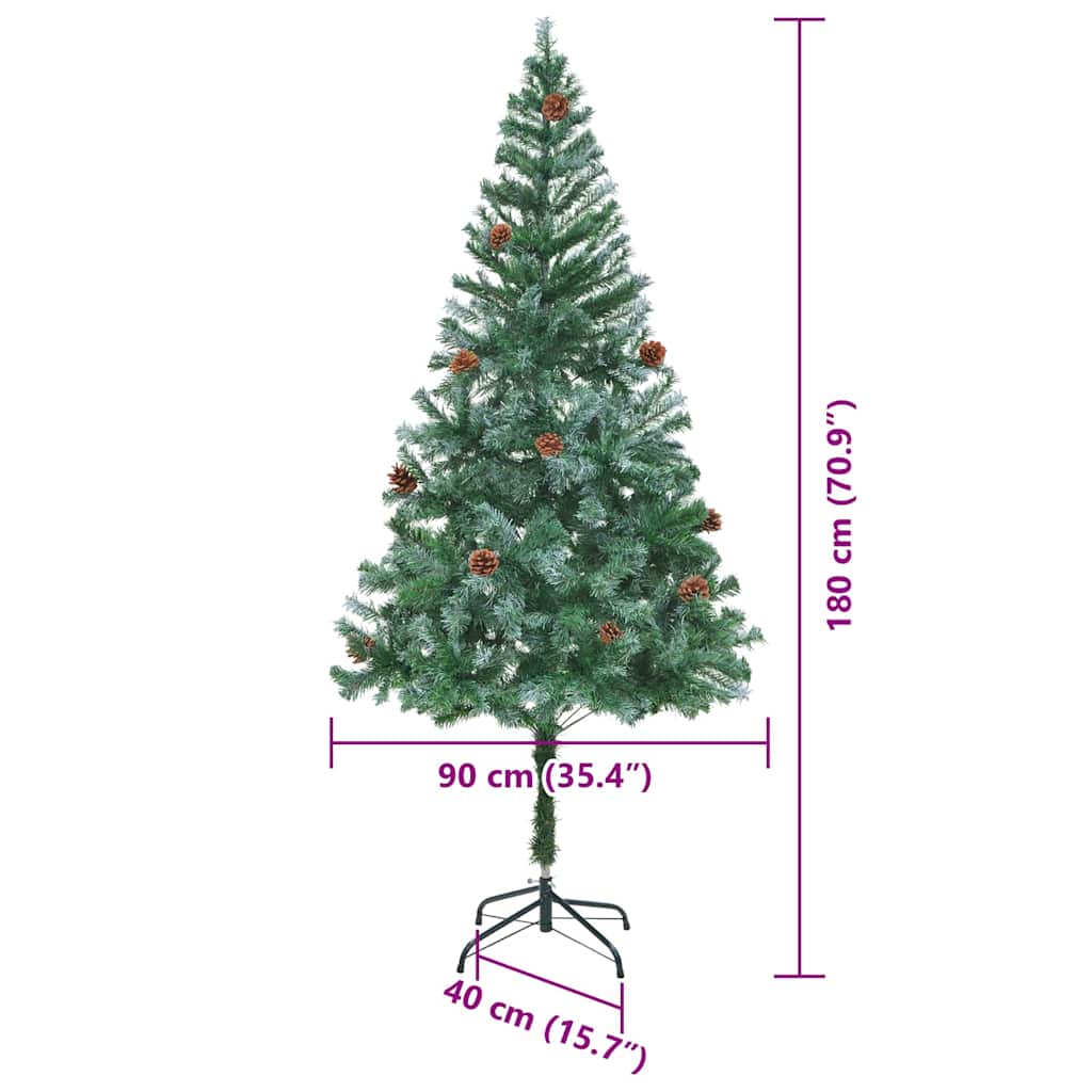 Künstlicher Weihnachtsbaum Grün 180 cm PVC und Stahl