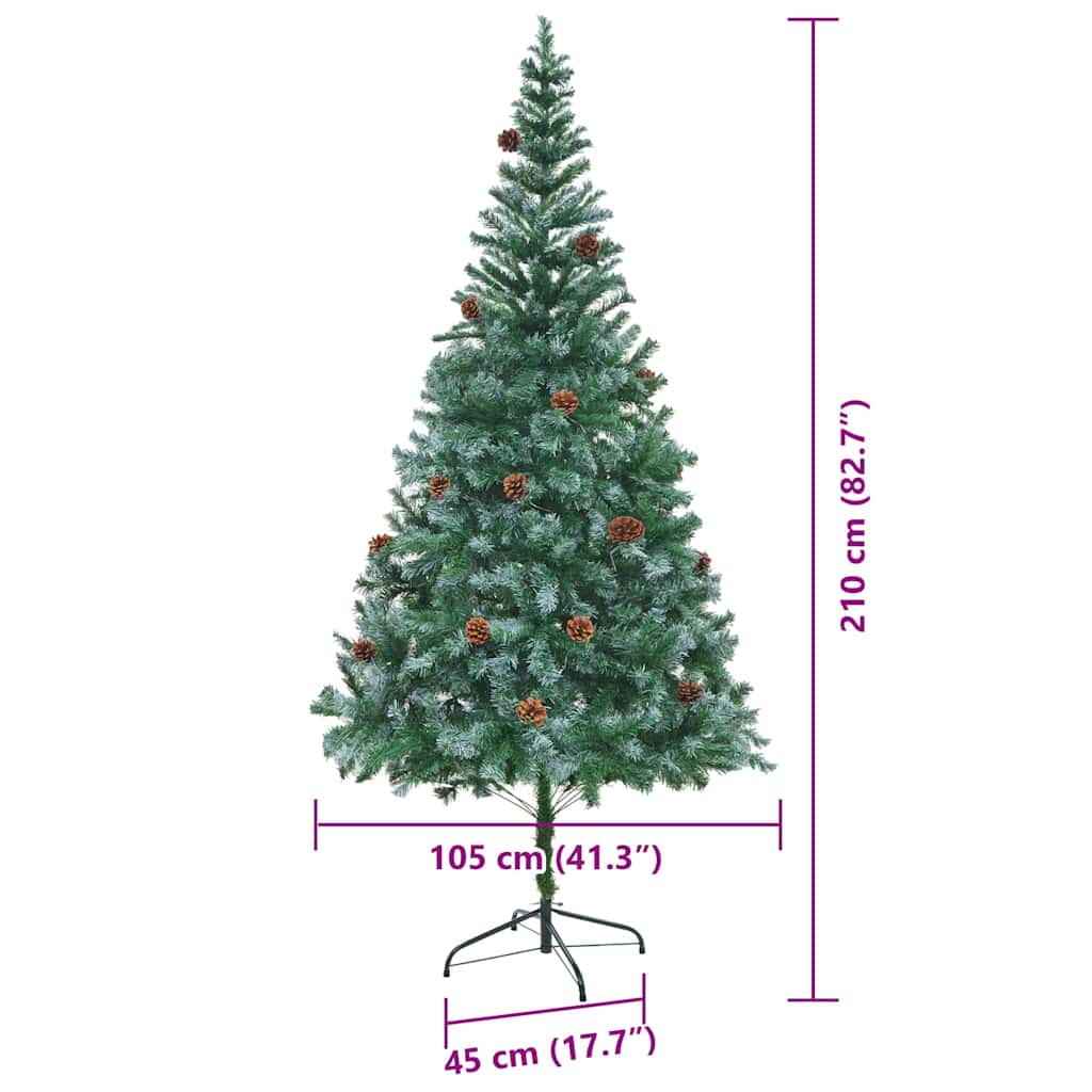 Künstlicher Weihnachtsbaum Grün 210 cm PVC und Stahl