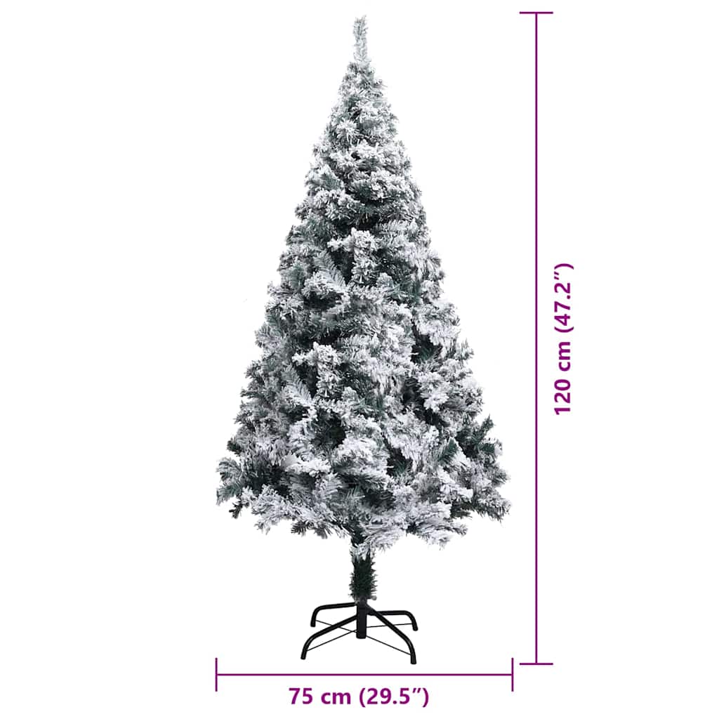Künstlicher Weihnachtsbaum mit 150 LEDs mit Ständer Weiß 120 cm