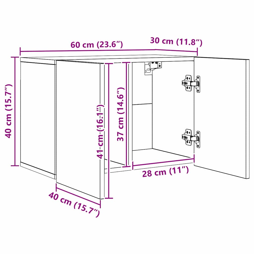 TV-Wandregal-Set 5 pcs Schwarz Eichen-Optik Holzwerkstoff