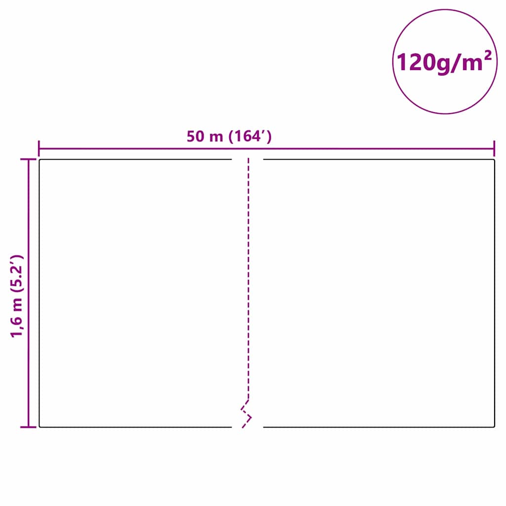 Frostschutz-Pflanzen-Vlies Beige 50 x 1,6 m Vliesstoff