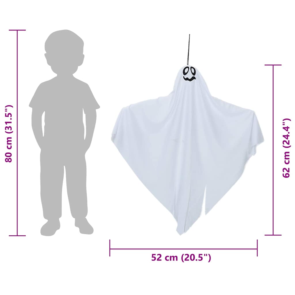 Hängender Halloween Geist 3 Stk. Weiß 52 x 62 cm Polyester