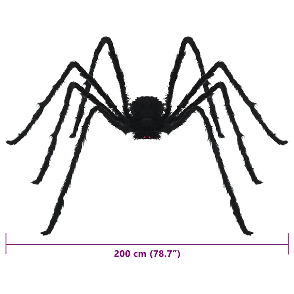 Halloween Spinnen Dekoration 3 Stk. Schwarz 200 cm
