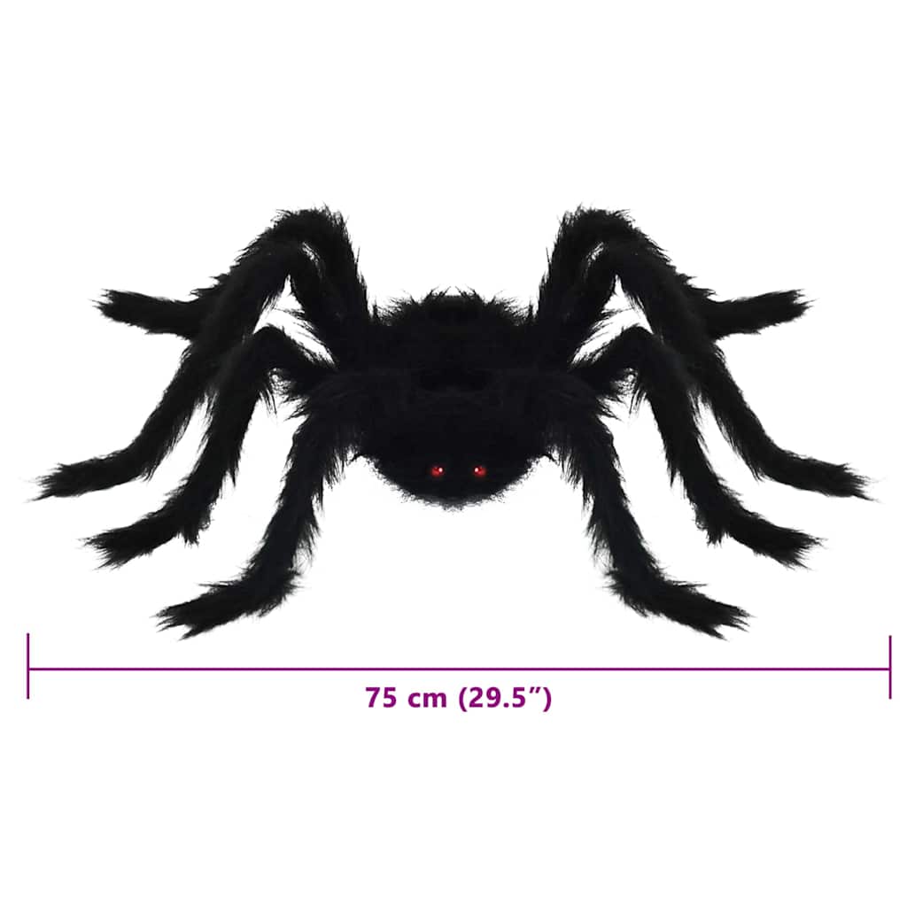 Halloween Spinnen Dekoration 6 Stk. Schwarz 75 cm