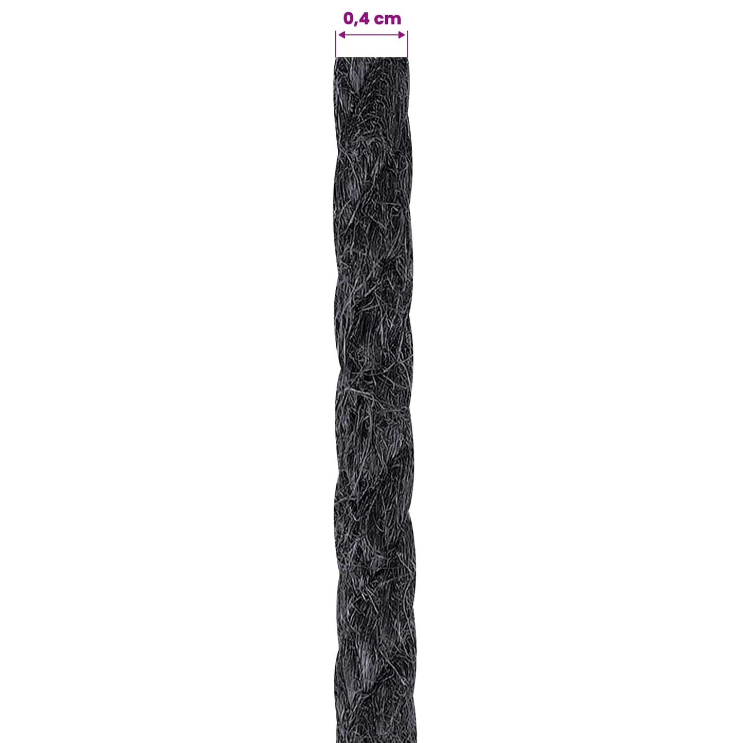 Juteschnur 40 mm 250 m Schwarz 100% Tossa Jute