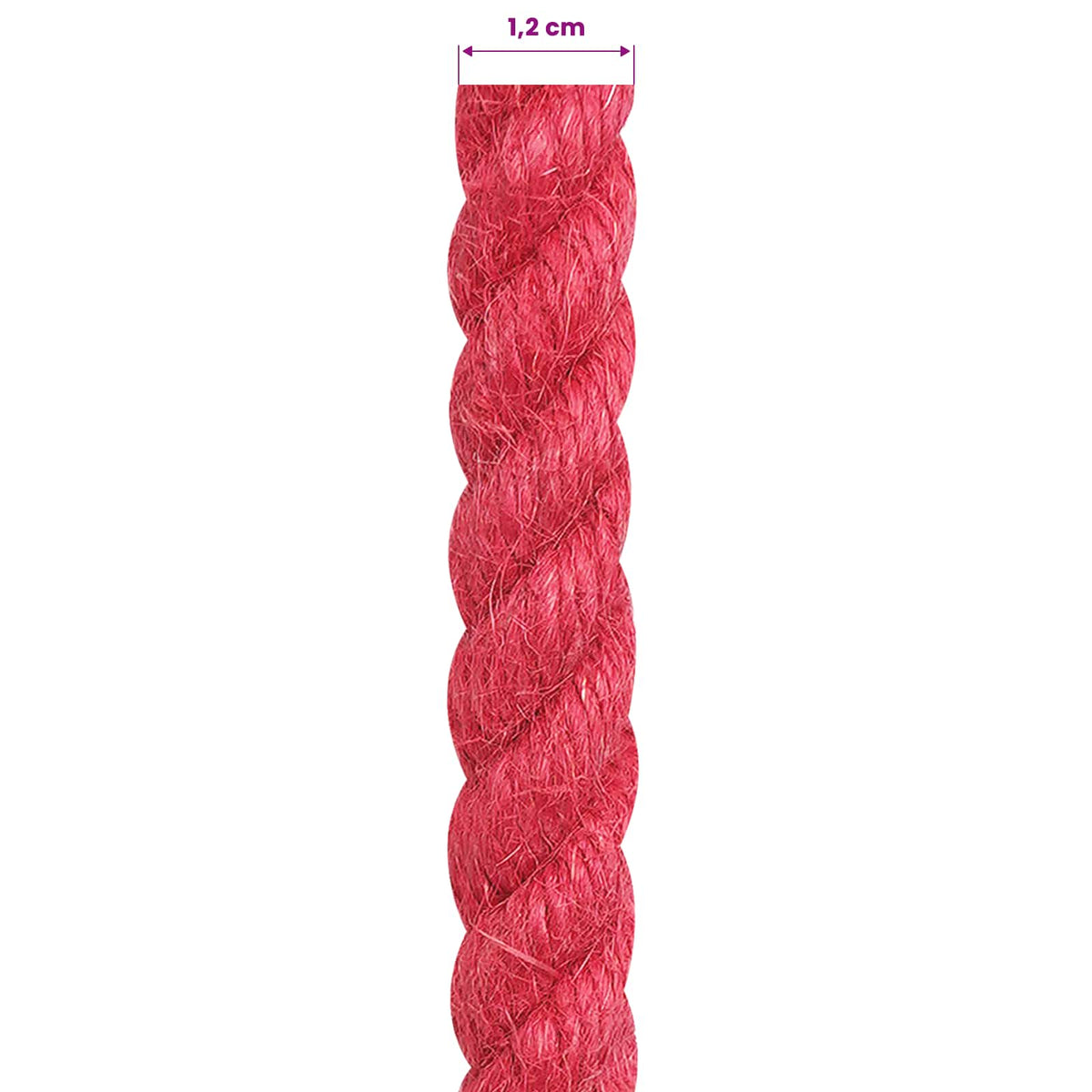 Juteseil 12 mm Rot 100% Tossa Jute