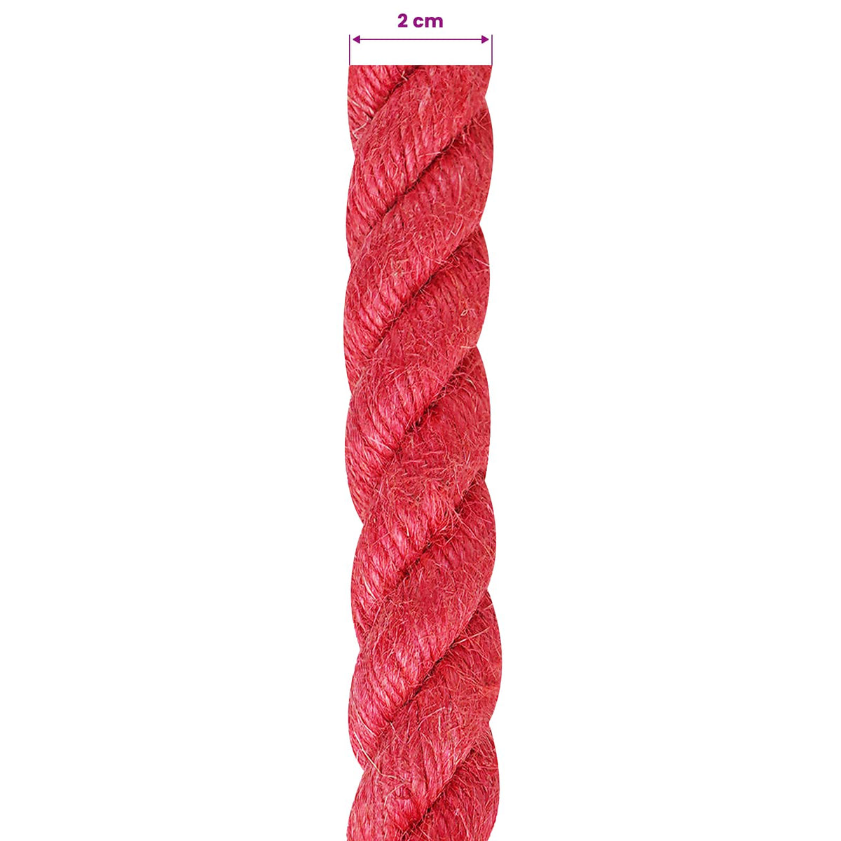 Juteseil 20 mm Rot 100% Tossa Jute