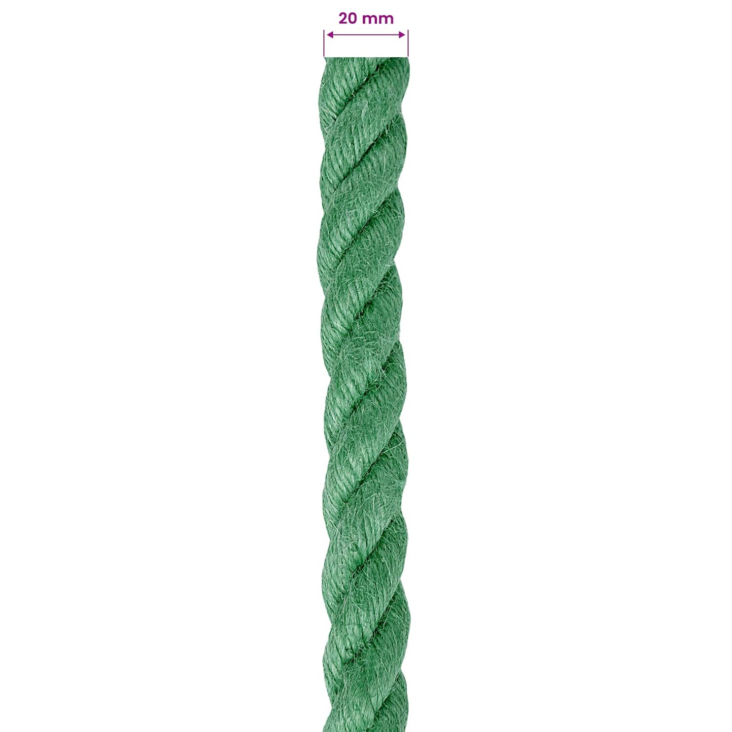 Juteseil 20 mm Grün 100% Tossa Jute