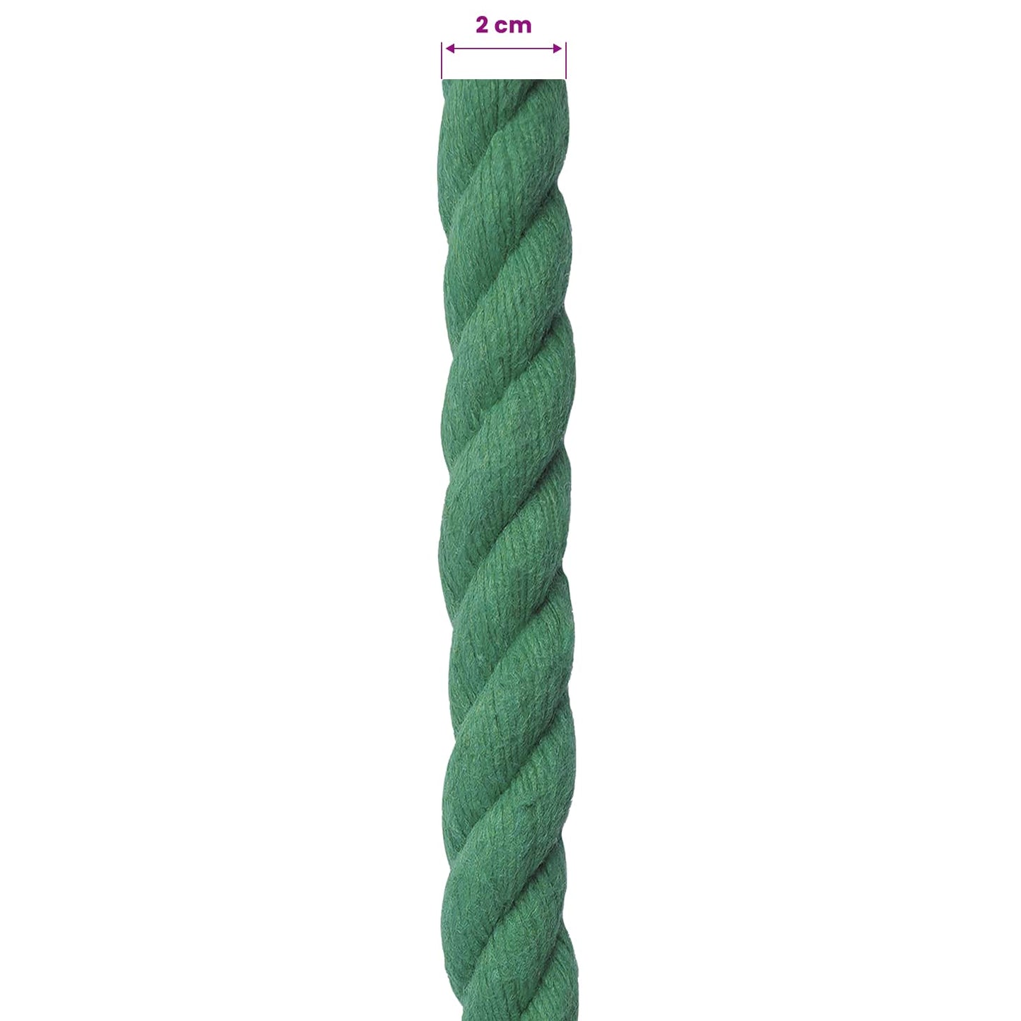 Baumwollseil 20 mm 100 m Grün 100% Baumwolle