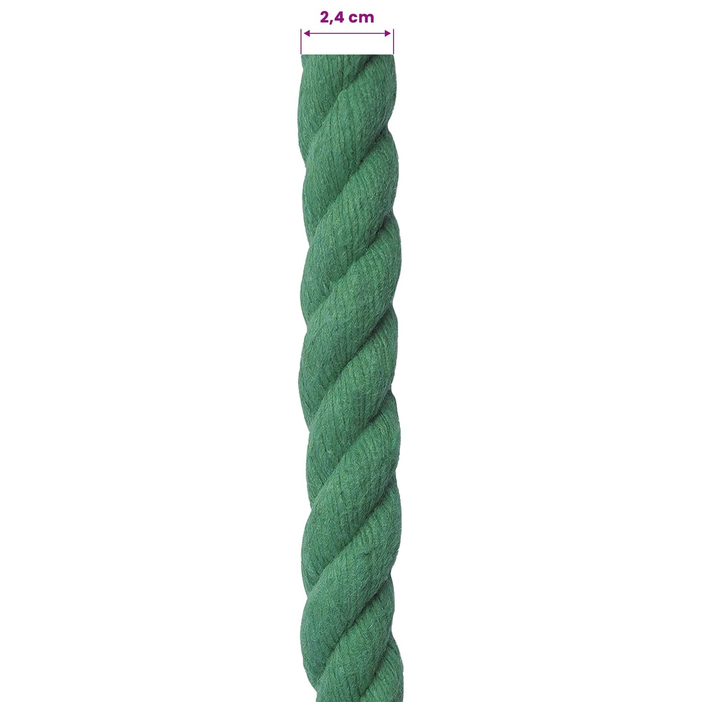 Baumwollseil 24 mm 50 m Grün 100% Baumwolle