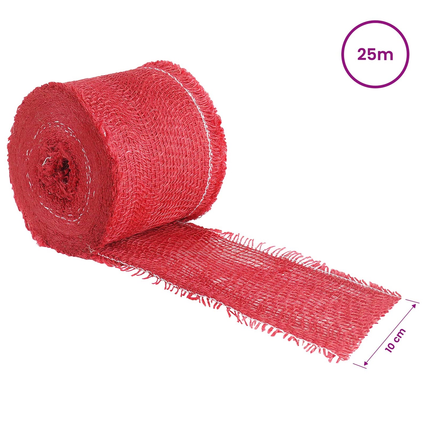 Juterolle 10 x 2500 cm Rot