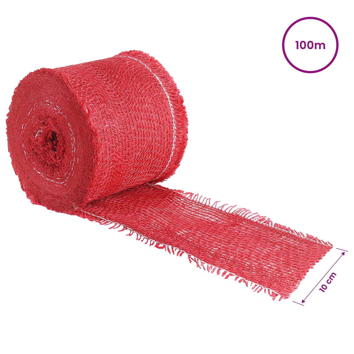 Juterolle 10 x 10000 cm Rot