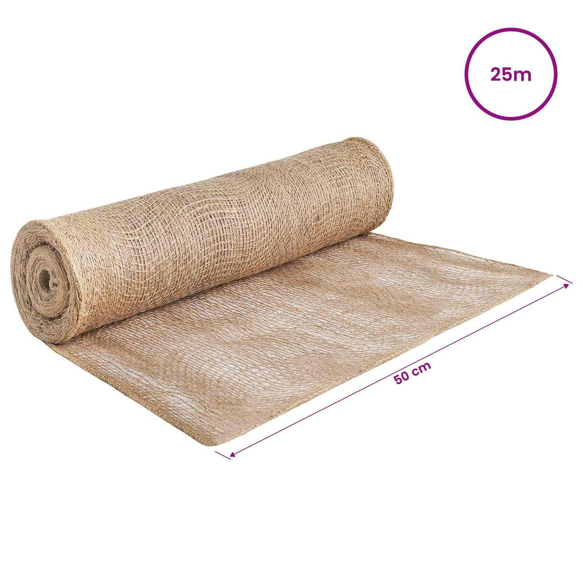 Juterolle 50 x 2500 cm 90 Natur