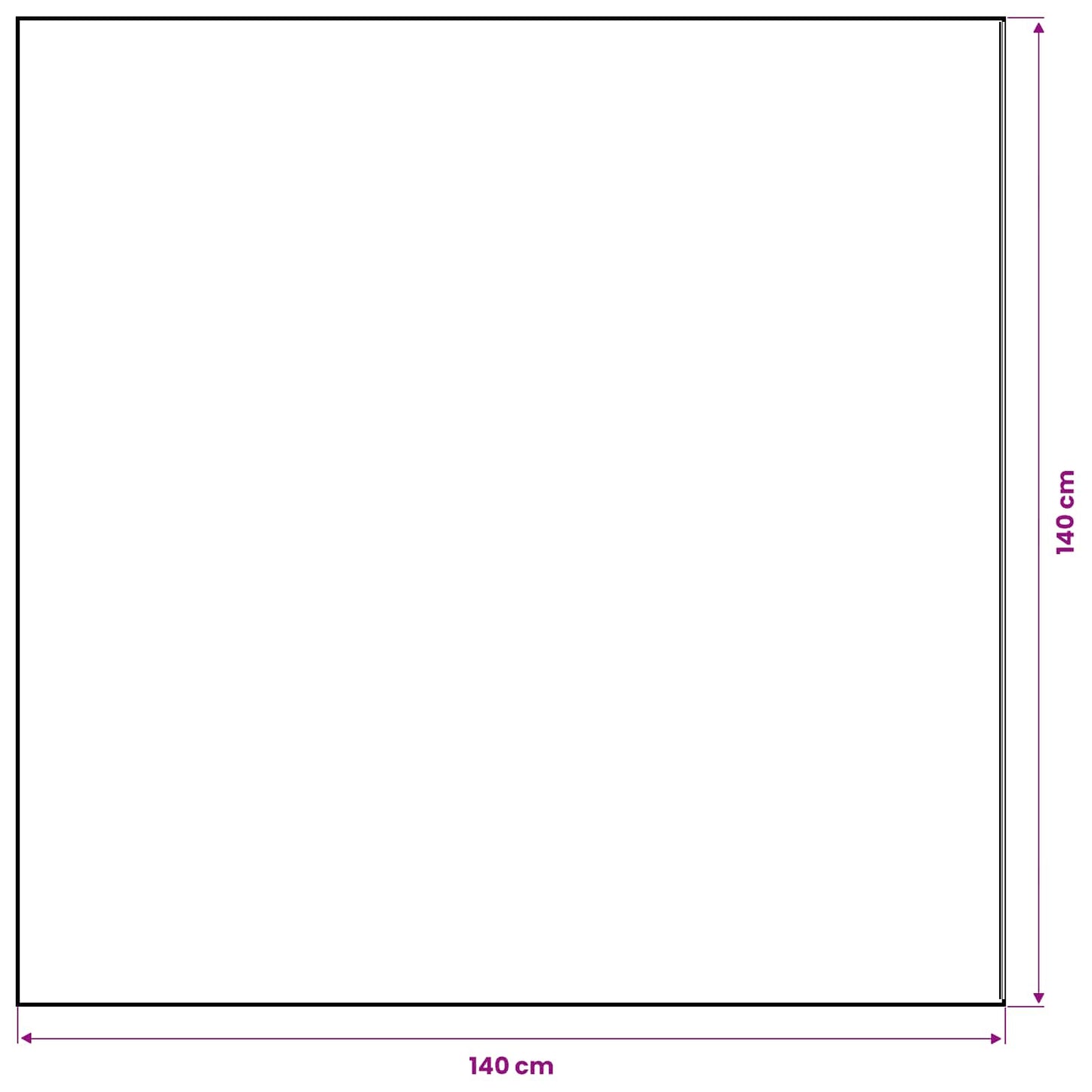 Jute-Tischdecke Natur 140 x 140 cm 100% Tossa-Jute