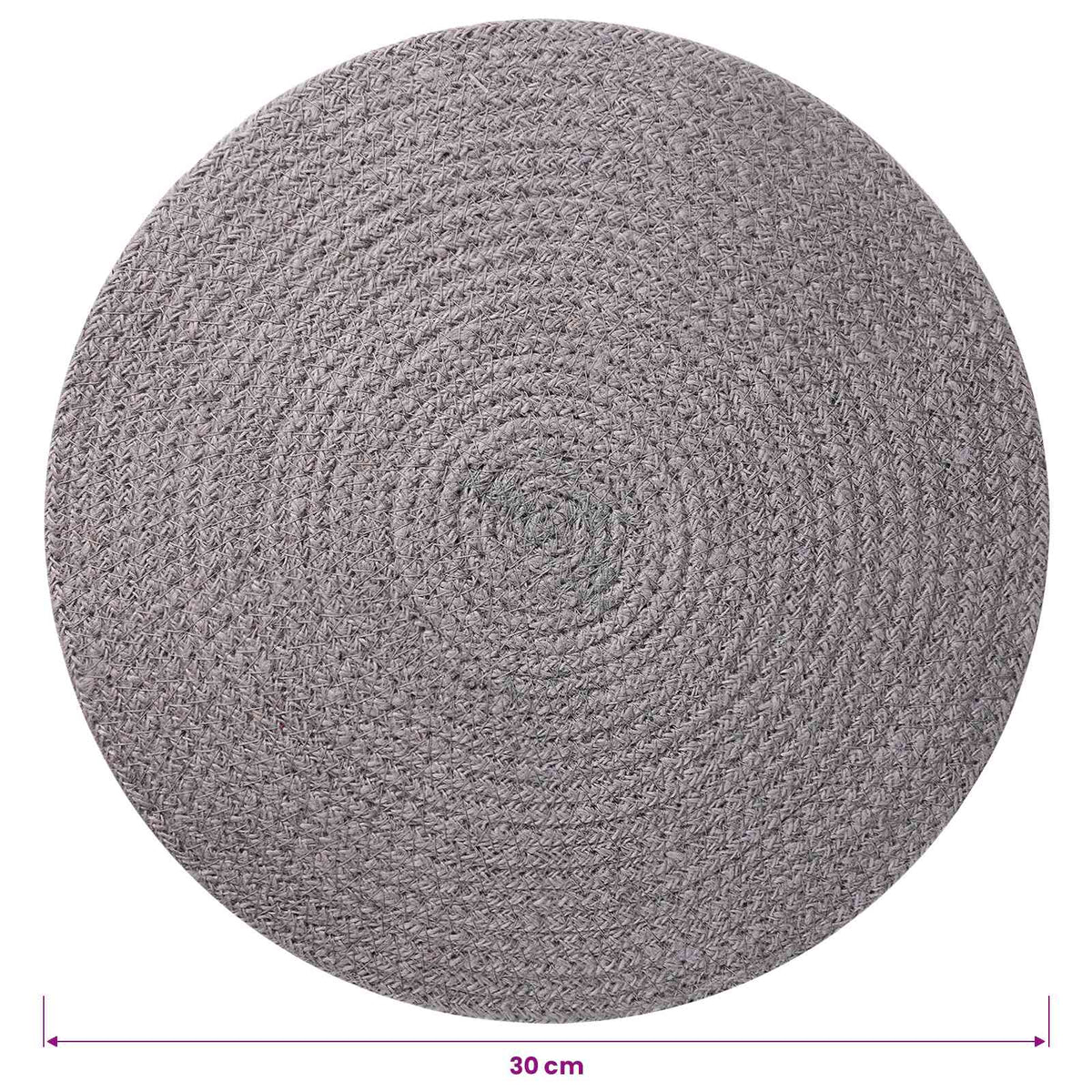 Jute-Untersetzer 6 stk. Grau 100% Tossa-Jute