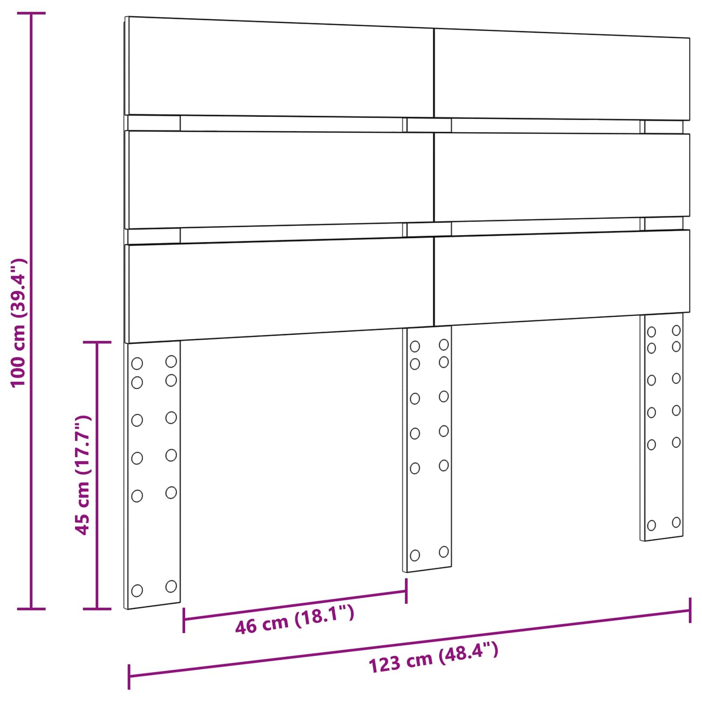 Kopfteil Weiß Holzwerkstoff