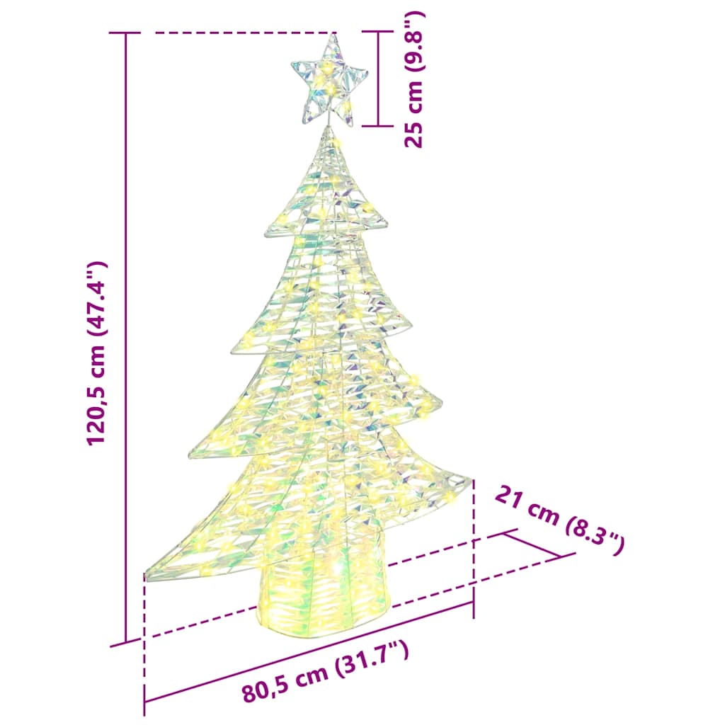 Weihnachtsbaum 120 LEDs Warmweiß 120,5 cm PET