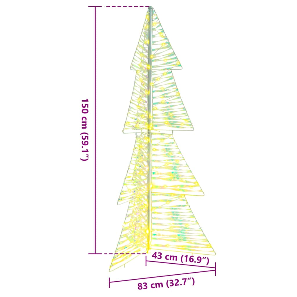 Weihnachtsbaum 160 LEDs Warmes Weiß 150 cm PET