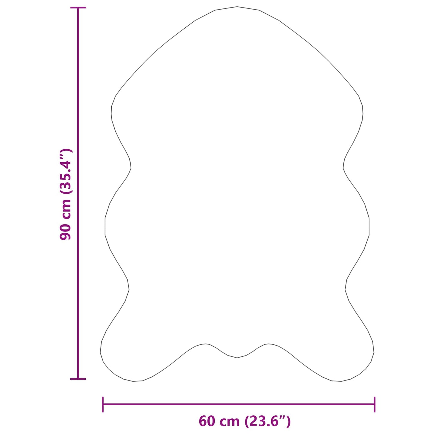 Teppich aus Kunstschaffell TAFALLA Creme 60 x 90 cm Polyester