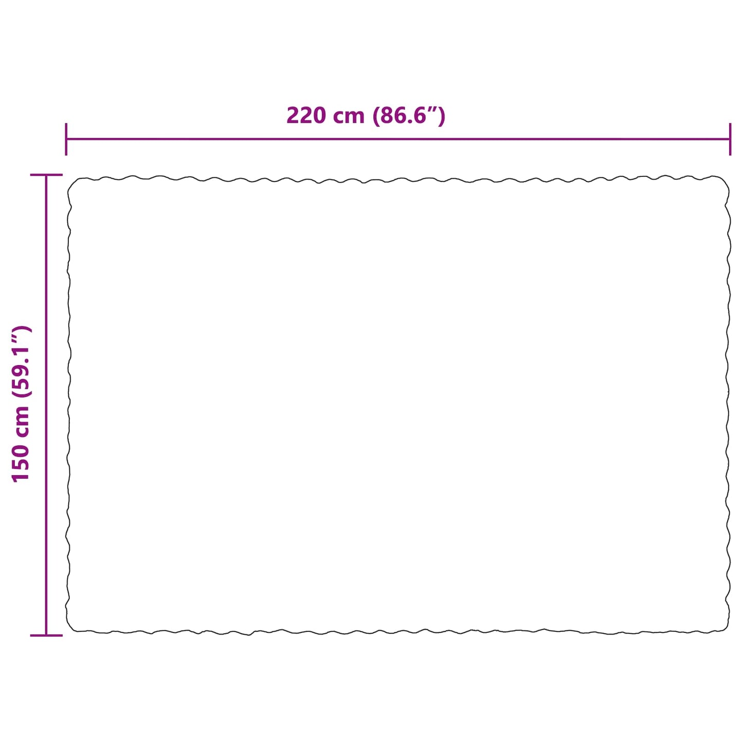 Rutschfeste Decke aus Kunstkaninchenfell Olite 4 stk. Beige