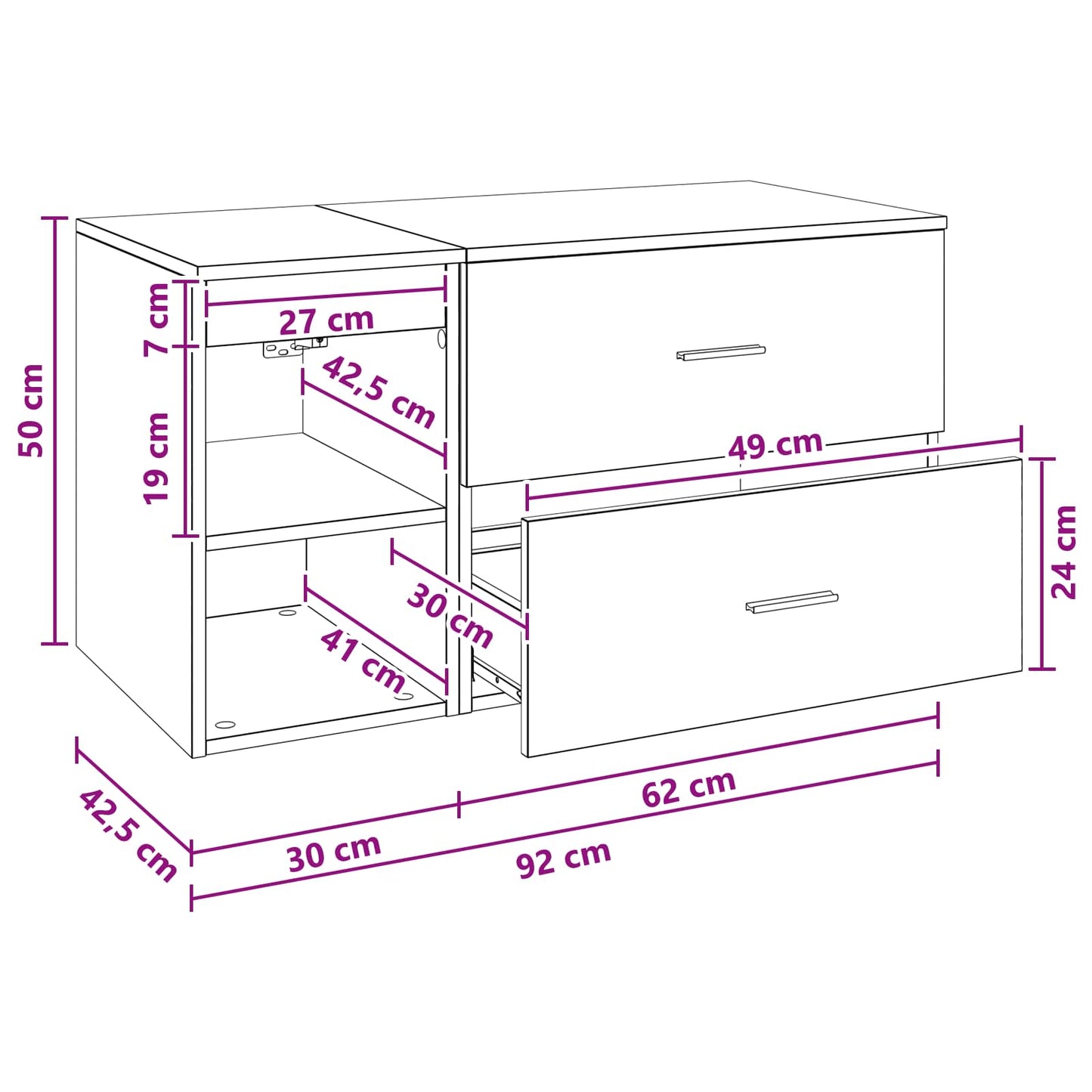 Badezimmermöbel-Set 2 stk. Weiß Holzwerkstoff