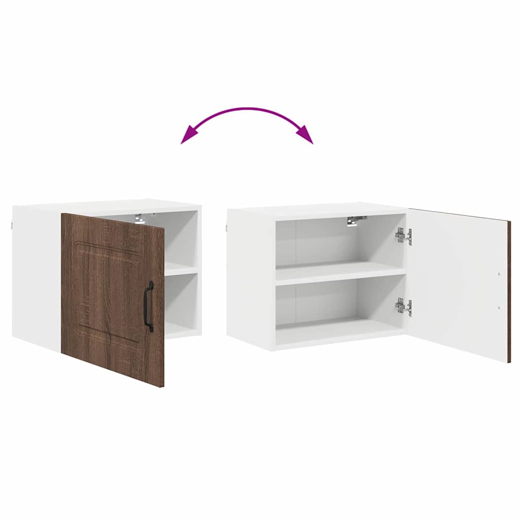 Küchenhängeschrank mit Regal Braun Eichen-Optik 50 x 31 x 40 cm