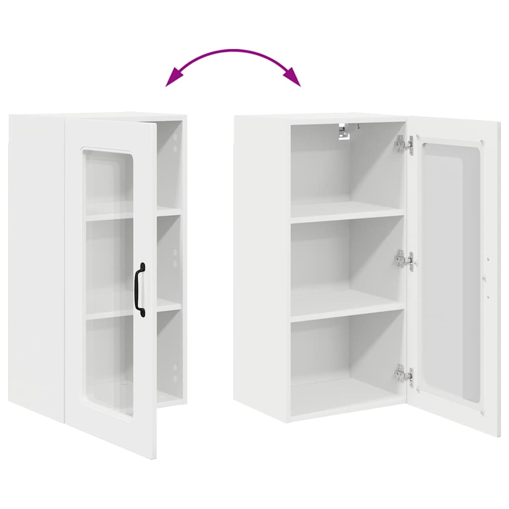 Küchenwandschrank Hochglanz Weiß 40 x 31 x 80 cm Holzwerkstoff