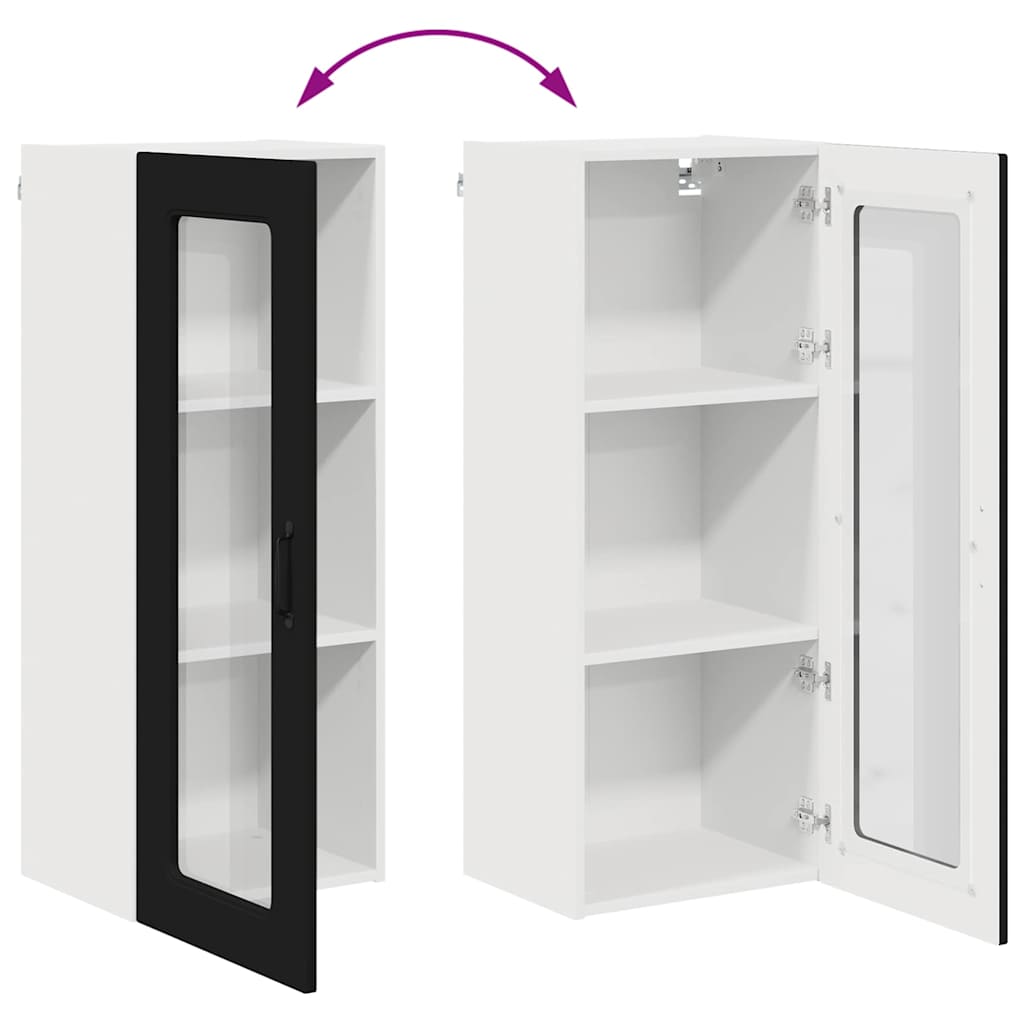 Küchenwandschrank Schwarz 40 x 31 x 100 cm Holzwerkstoff