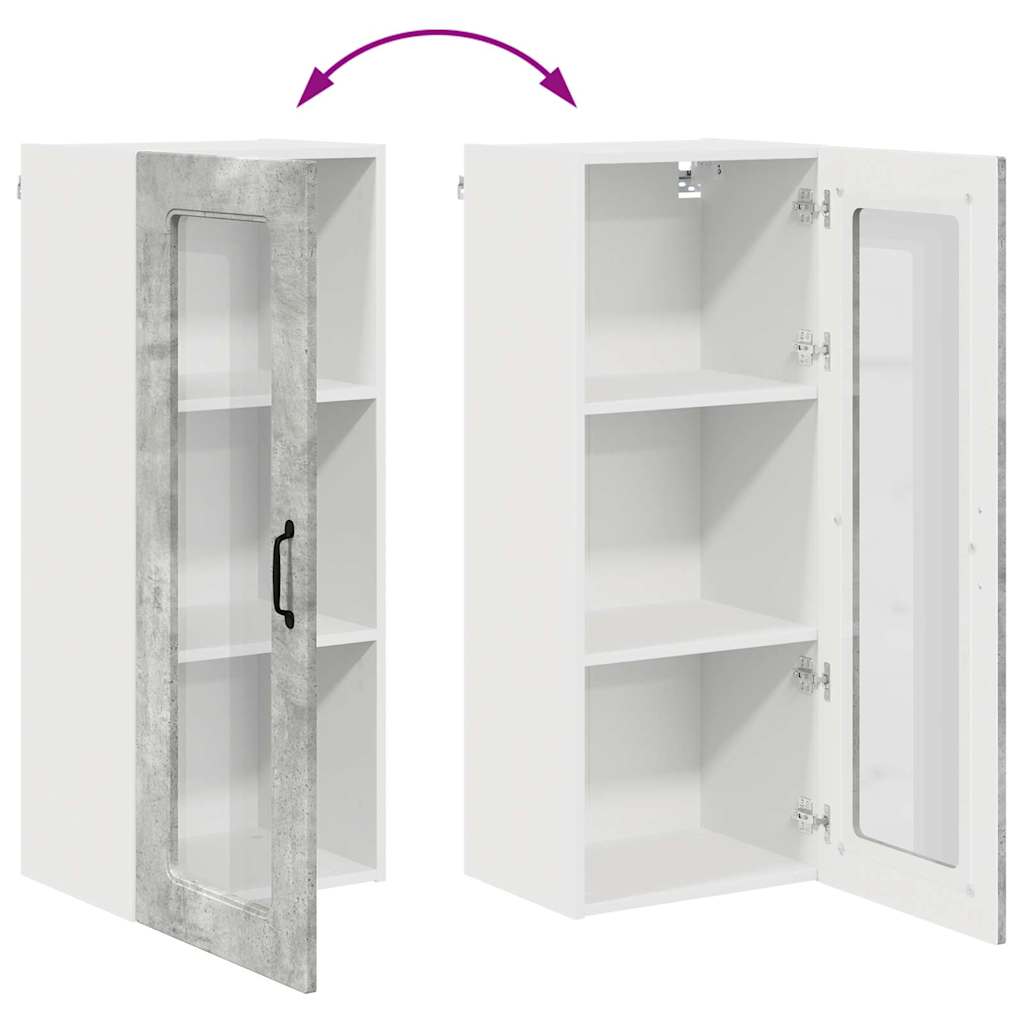 Küchenwandschrank Beton Grau 40 x 31 x 100 cm Holzwerkstoff