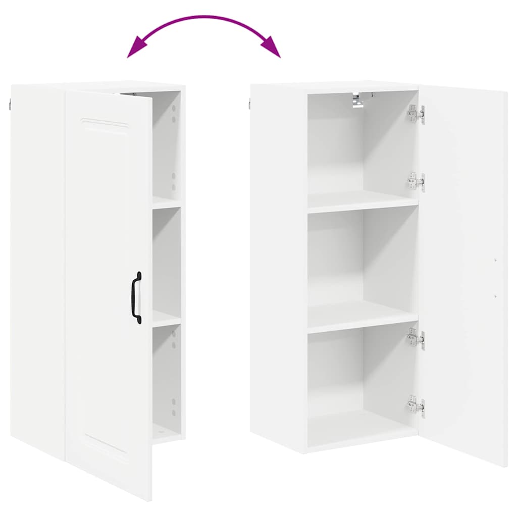 Küchenwandschrank mit Regal Weiß 40 x 31 x 100 cm Holzwerkstoff