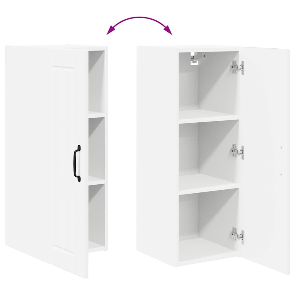 Küchenwandschrank mit Regal Weiß 30 x 31 x 80 cm Holzwerkstoff