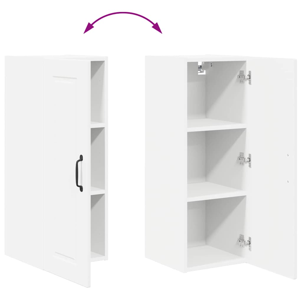 Küchenwandschrank mit Regal Weiß 30 x 31 x 80 cm Holzwerkstoff