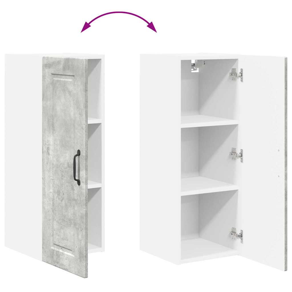 Küchenwandschrank Beton Grau 30 x 31 x 80 cm Holzwerkstoff