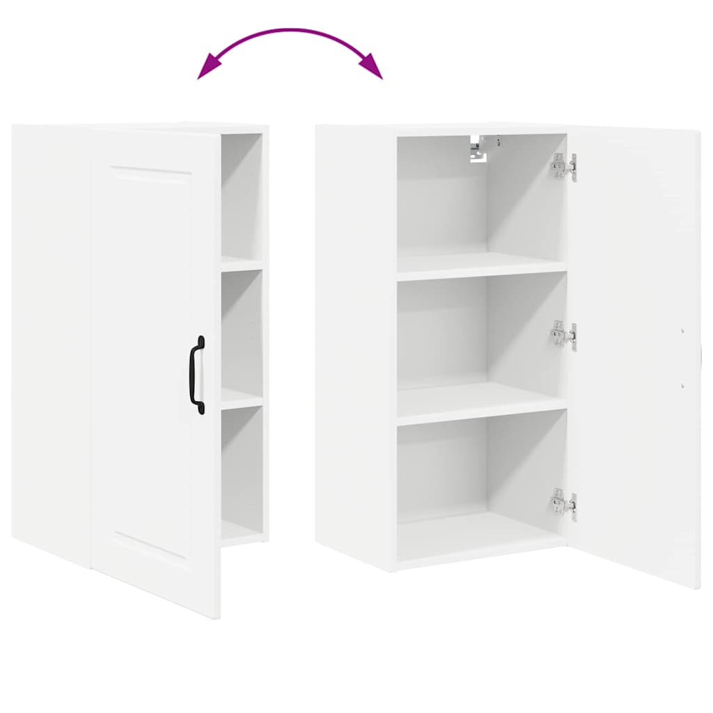 Küchenwandschrank mit Regal Weiß 40 x 31 x 80 cm Holzwerkstoff