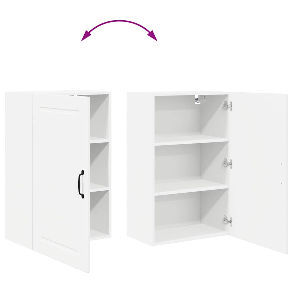 Küchenwandschrank mit Regal Weiß 50 x 31 x 80 cm Holzwerkstoff