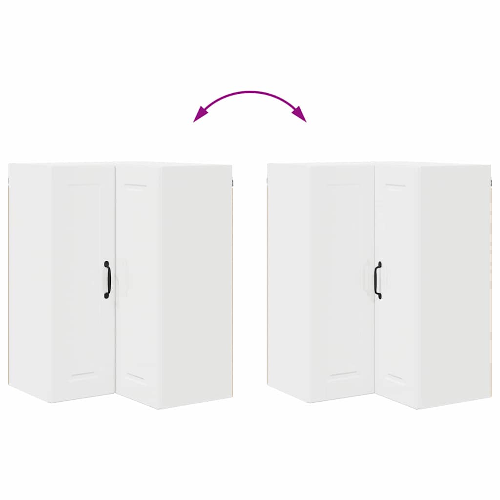 Küchenwandschrank Hochglanz Weiß 57 x 57 x 80 cm Holzwerkstoff