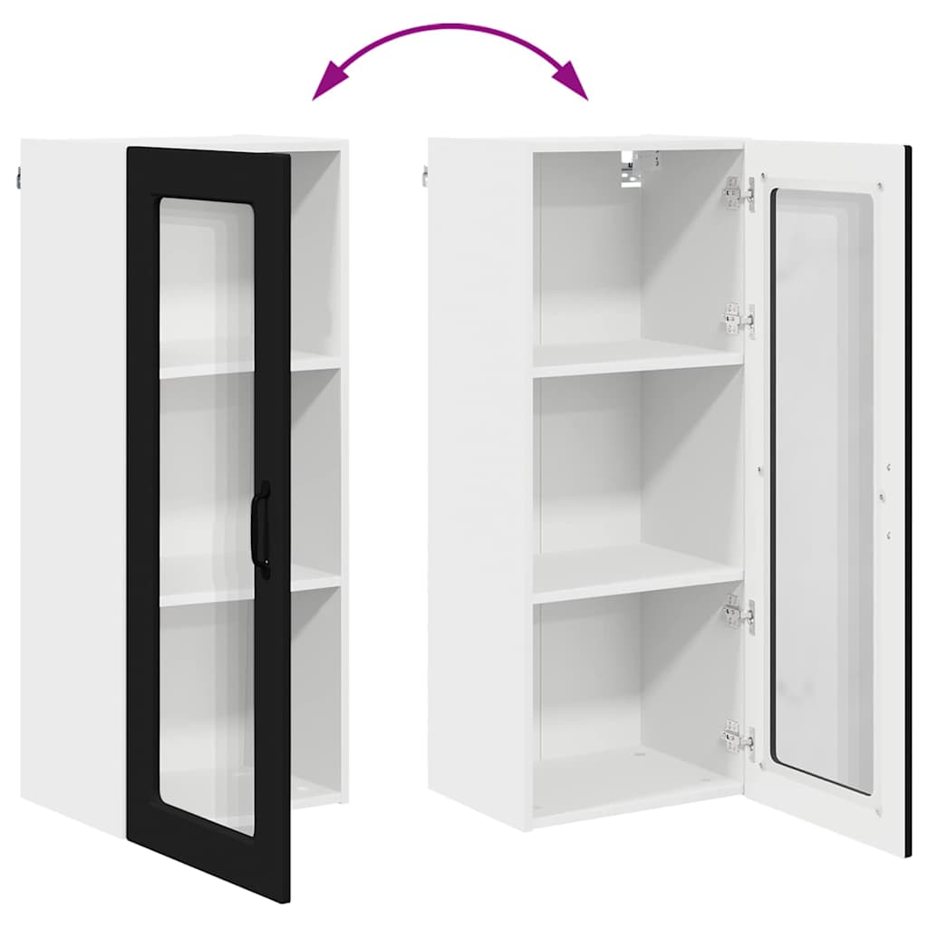 Küchenwandschrank Schwarz 40 x 31 x 100 cm Holzwerkstoff