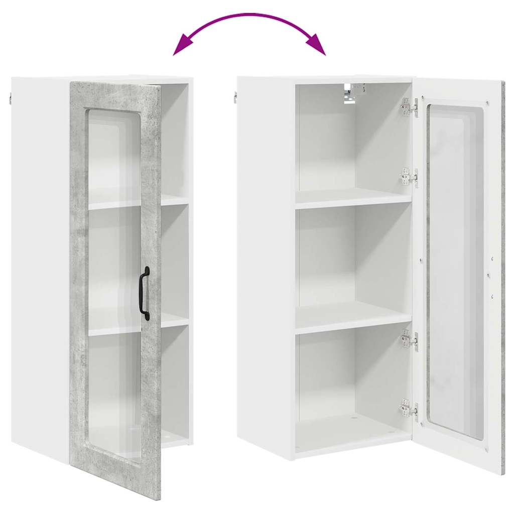 Küchenwandschrank Beton Grau 40 x 31 x 100 cm Holzwerkstoff