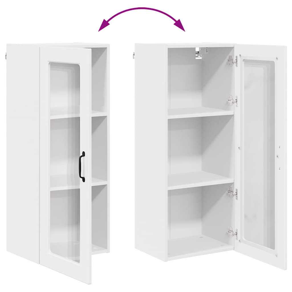 Küchenwandschrank Hochglanz Weiß 40 x 31 x 100 cm Holzwerkstoff