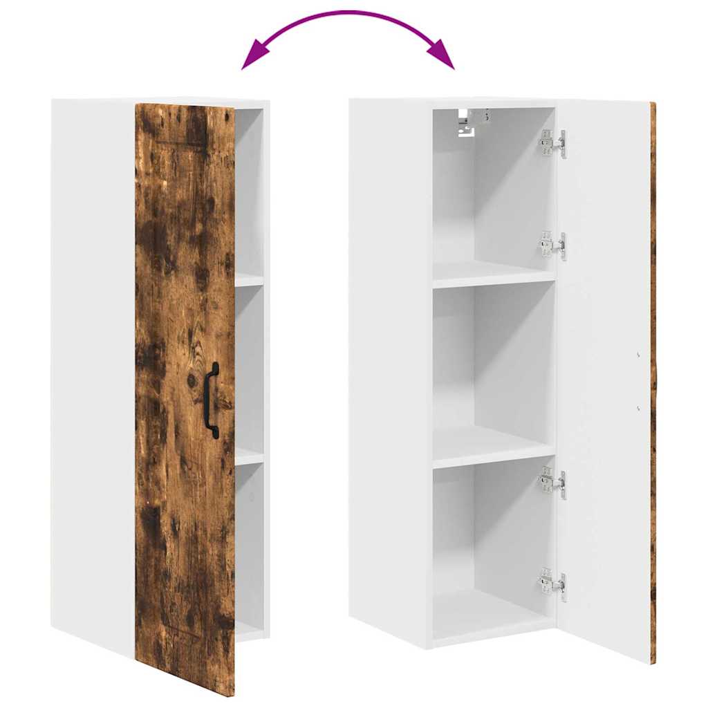 Küchenwandschrank mit Regal Geräucherte Eiche 30 x 31 x 100 cm