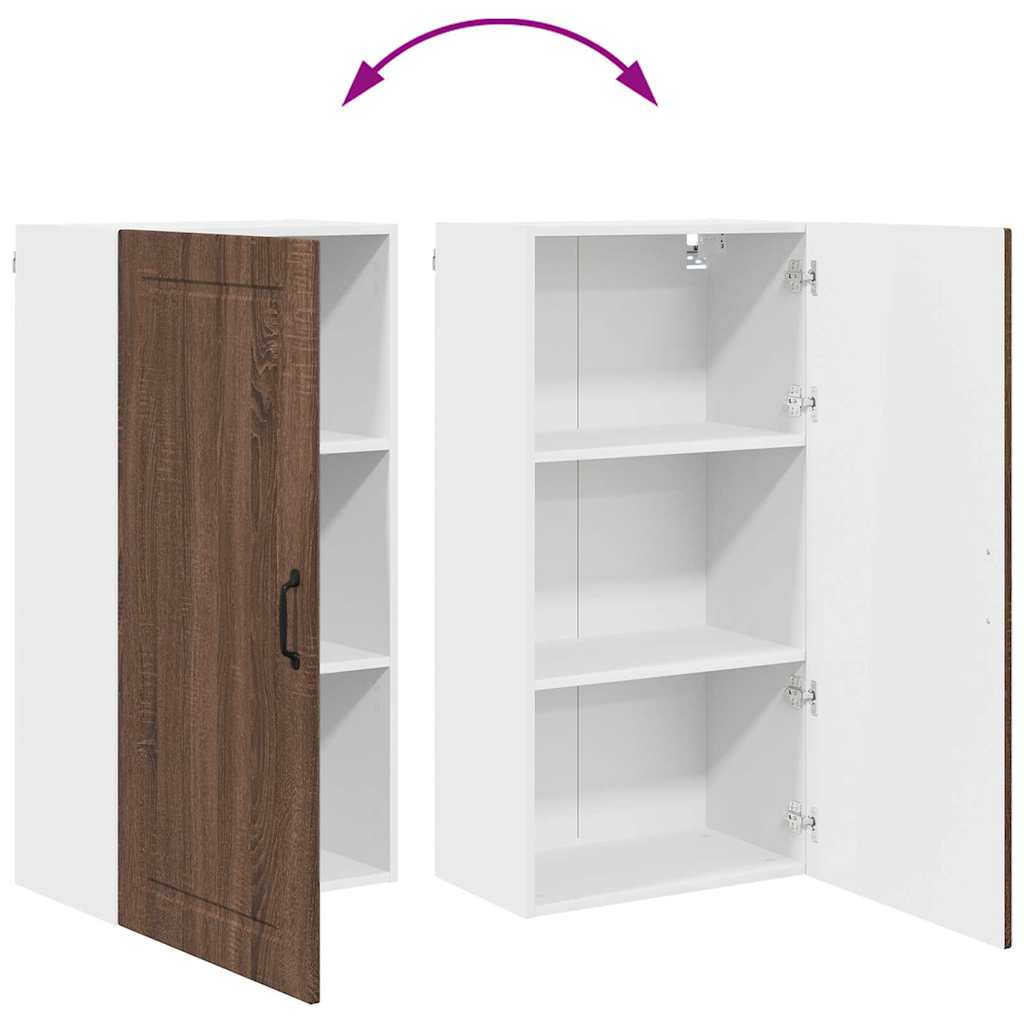 Küchenwandschrank mit Regal Braun Eichen-Optik 50 x 31 x 100 cm