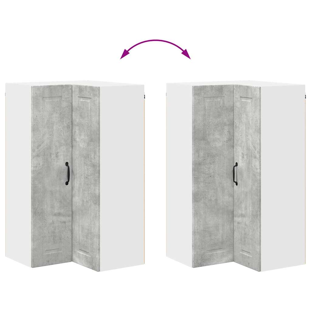Küchenwandschrank Beton Grau 57 x 57 x 100 cm Holzwerkstoff